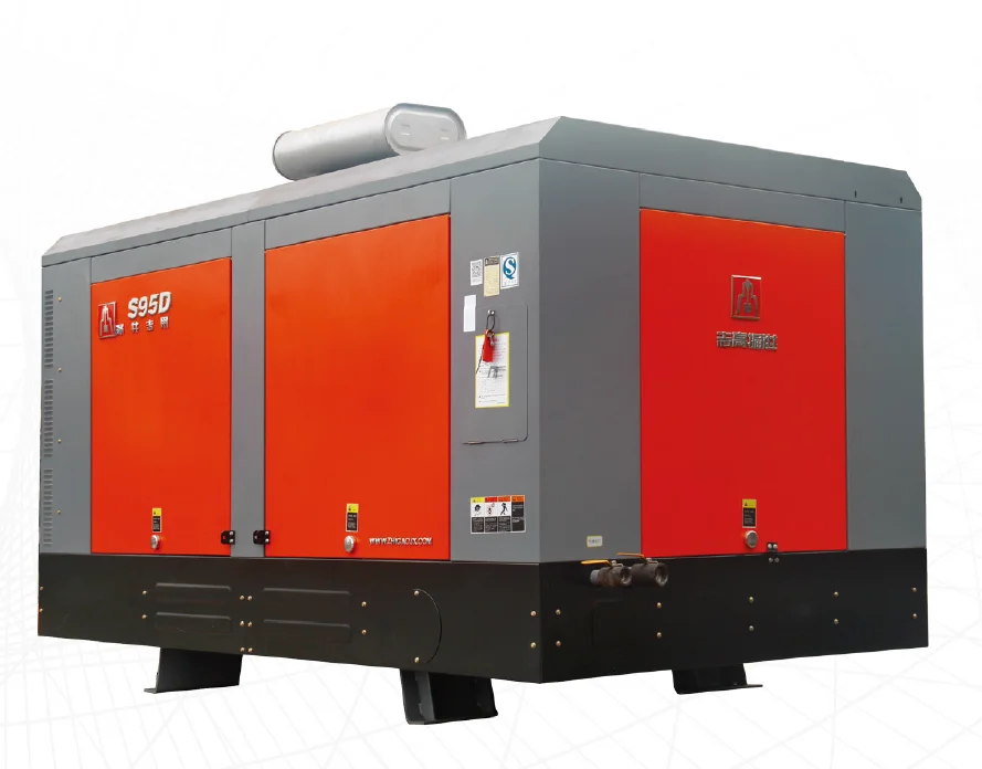 Best quality 1000cfm 24bar big capacity diesel rotary screw air compressor for sand blasting S95CD