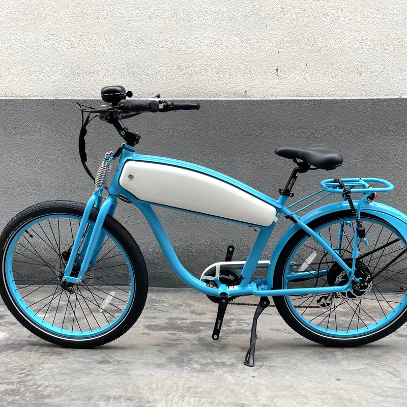 Simino Harley Electric Bicycle fat tire ebike with pedal for adult city scooter vintage electric e cycle display racks