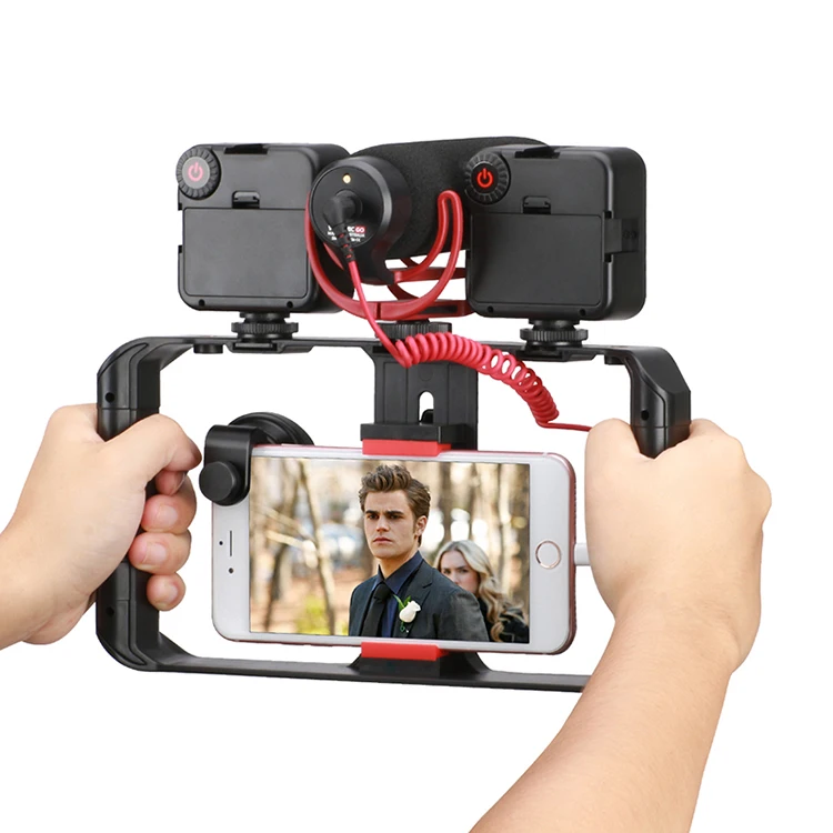 Смартфон киносъемок с функцией непрерывного изменения запись Vlogging Rig чехол для телефона фильмы крепление стабилизатора