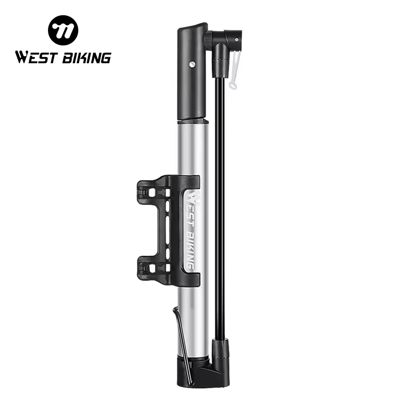 WEST BIKING Portable 120PSI Smart Electric Bicycle Pump Pressure Gauge USB Rechargeable MTB Road Bike Tire Air Cycling Inflator