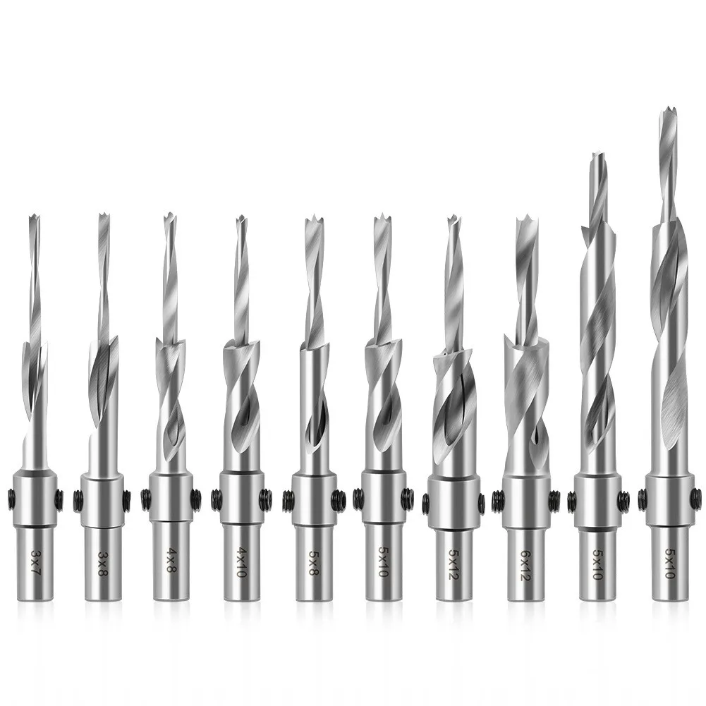 Countersunk screw salad drilling bit mother and child step drill bit two-stage drill tool woodworking tool