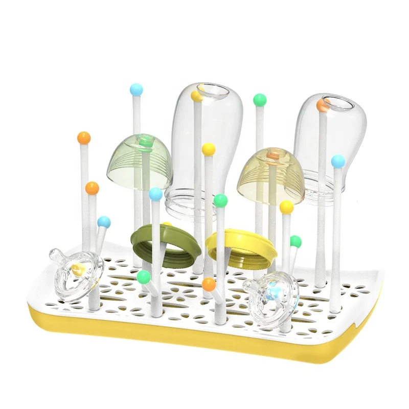 China Manufacturer factory bottle drying rack for baby bottle holder baby bottle drying rack with Tray dryer