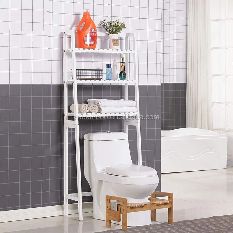 Adjustable And Portable Bathroom Bamboo Squatting Toilet Stool