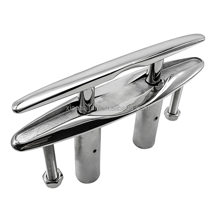 Boat Yachting Stainless Steel Marine Equipment 316 6inch Flush Pop Up Cleat Marine Mooring Bollard For Boat