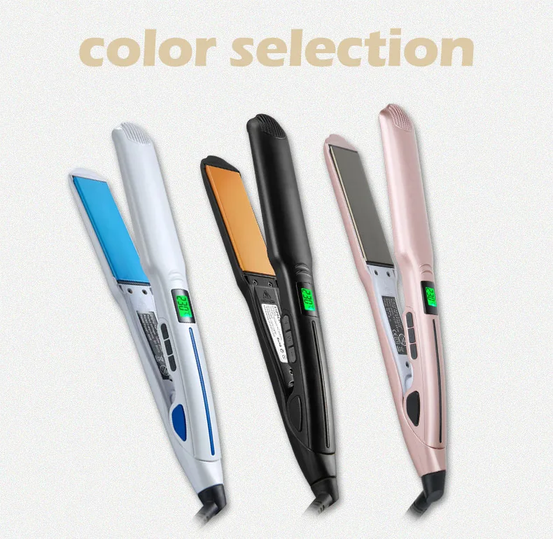 White Private Label Digital Titanium Straightening Ionic Straighten Tourmaline Hair Straightener Ceramic Irons Flat Iron Vendor
