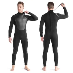 Full Wetsuits 3mm Neoprene Wetsuit Back Zip Long Sleeve for Diving Surfing Snorkeling One Piece Wet Suit for Men
