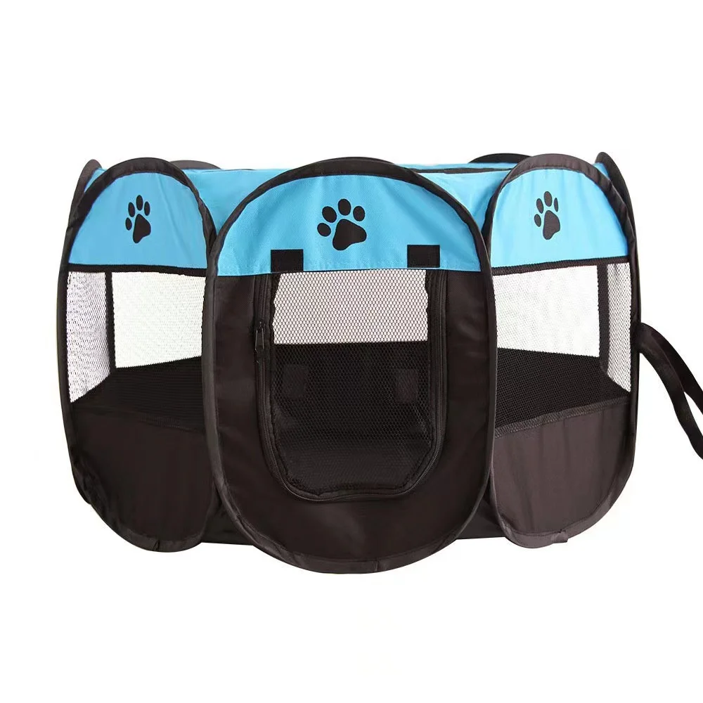 Wholesale Pet Teepee Tent Octagonal Oxford Cloth Outdoor Cage Camping Waterproof Playpen Dog Tents Pet
