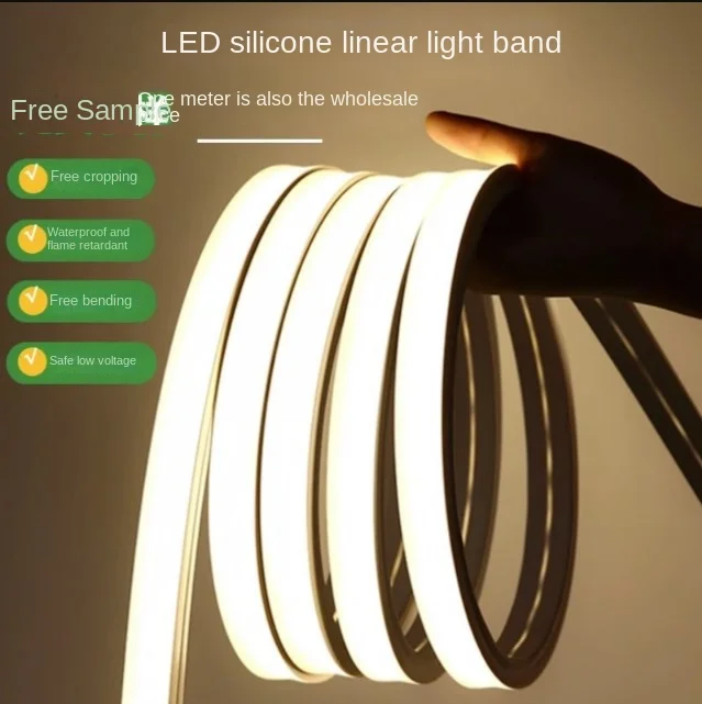 Silicone waterproof IP67 Flexible solar led neon lights rope neon strip light custom led neon signs for wall decoration