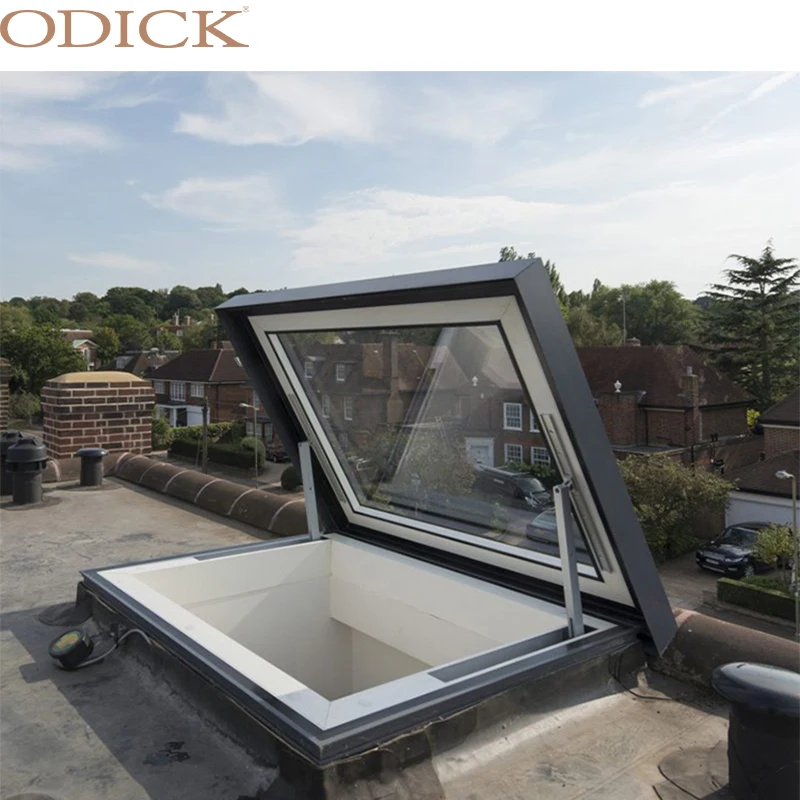 Automatic Flat Roof Extended Roof Windows Tempered Glass Greenhouse Skylight Window