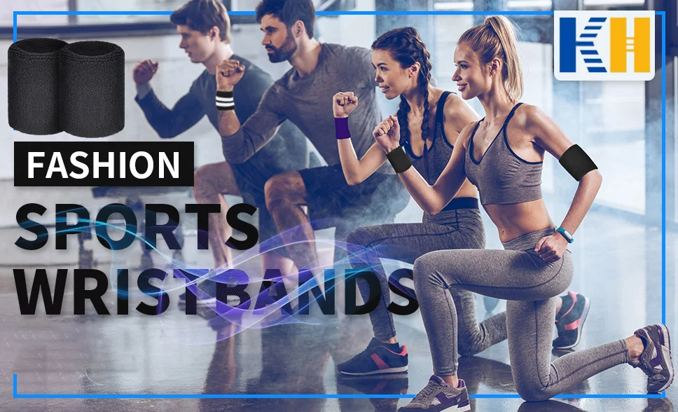 KHDZ custom elastic ice wristband custom design your own sweat-absorbent belt sports wristband. Fashion accessories hand guard
