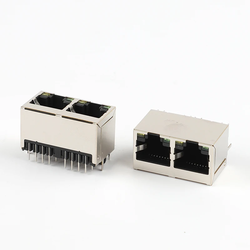 Китай горячая продажа 8pin RJ45 вертикальный 5224 Экранированный модуль гнездовой разъем