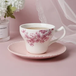 SU92 Wholesale Porcelain High End Ceramic Afternoon Coffee Cup And Saucer Tea Set