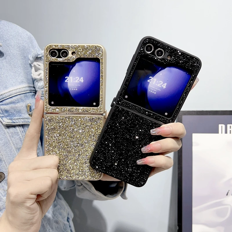 Wholesale Colorful Glitter Bling Soft TPU Protective Cover Folding Phone Case For Samsung Galaxy Z Flip 6 5 4 3