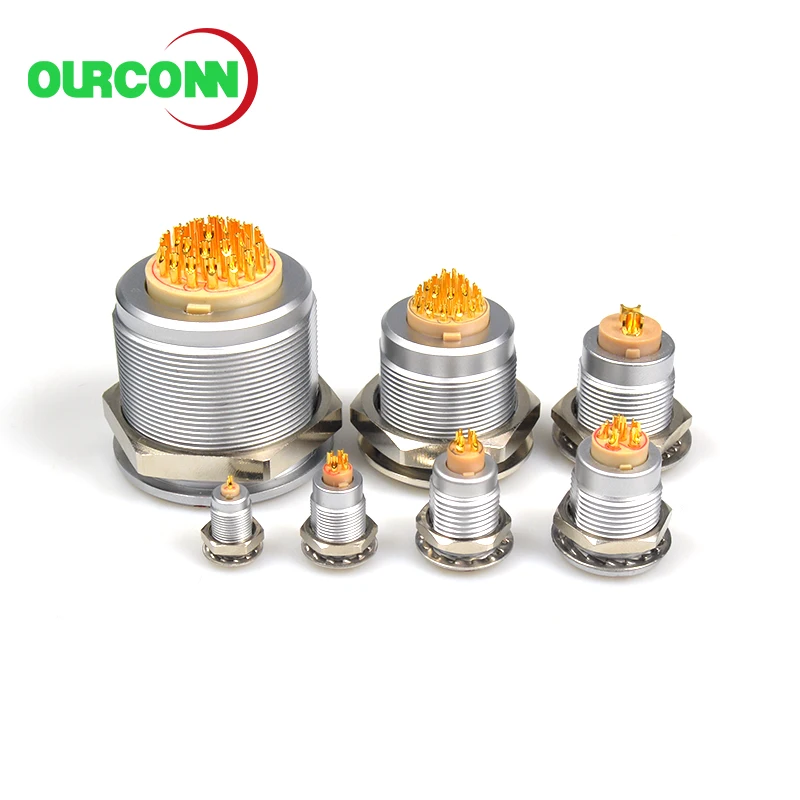 EGG 1B/2B/3B/4B  B series 4 pin back panel mount fixed socket push pull connector