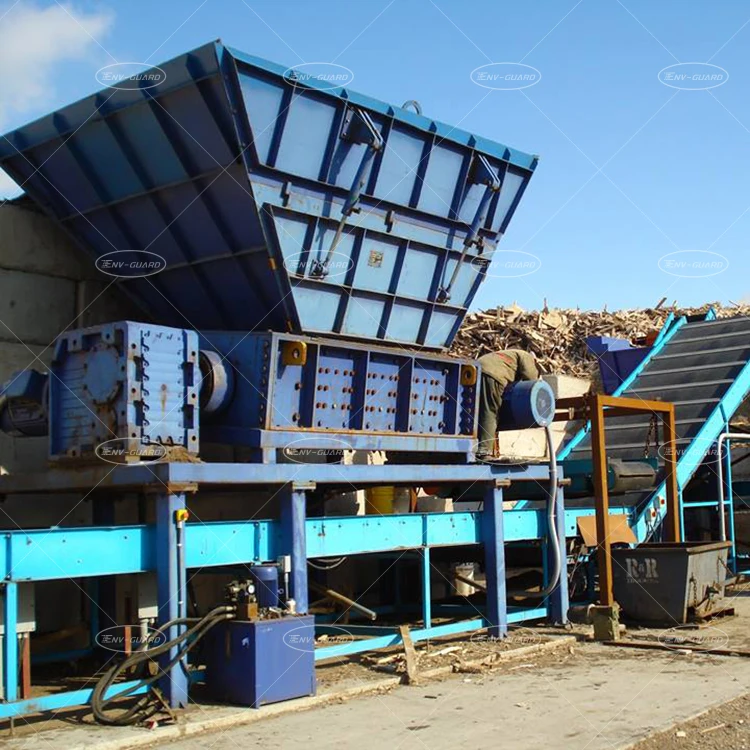 Professional Diesel Engine Scrap Metal Shredder Machine Can Cloth Cable Copper Twin Shaft Shredding Crushing Equipment