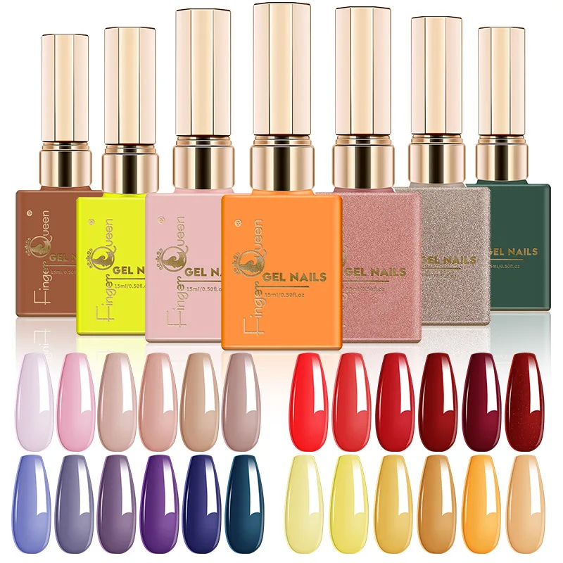 Hot Selling 94 Colors Vegan Nail Oil Gel Set Private Brand Uv Gel Nail Polish 15ml Gel Salon Wholesale