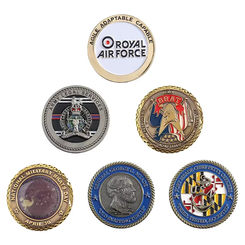 Custom Engraved Logo Blank Coin 3cm/4cm/5cm Round Solid Brass Metal Engraved Challenge Coin