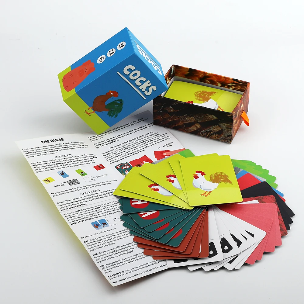 Custom logo size printing standard educational flash card