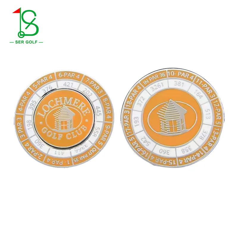 Wholesale Magnetic Accessories Golf Ball Markers  3D Coin Design Magnetic with Logo Custom Metal Golf Hat Clip
