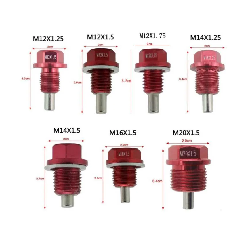 Aluminum alloy M14*1.5 Modify Engine magnetic oil pan screw oil drain screw magnetic oil change bolt Sump stud Plug full size