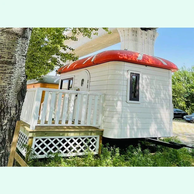 
Friend Party Use Unique Prefab Cabin Flexible and Mobile Mini House On Wheel 
