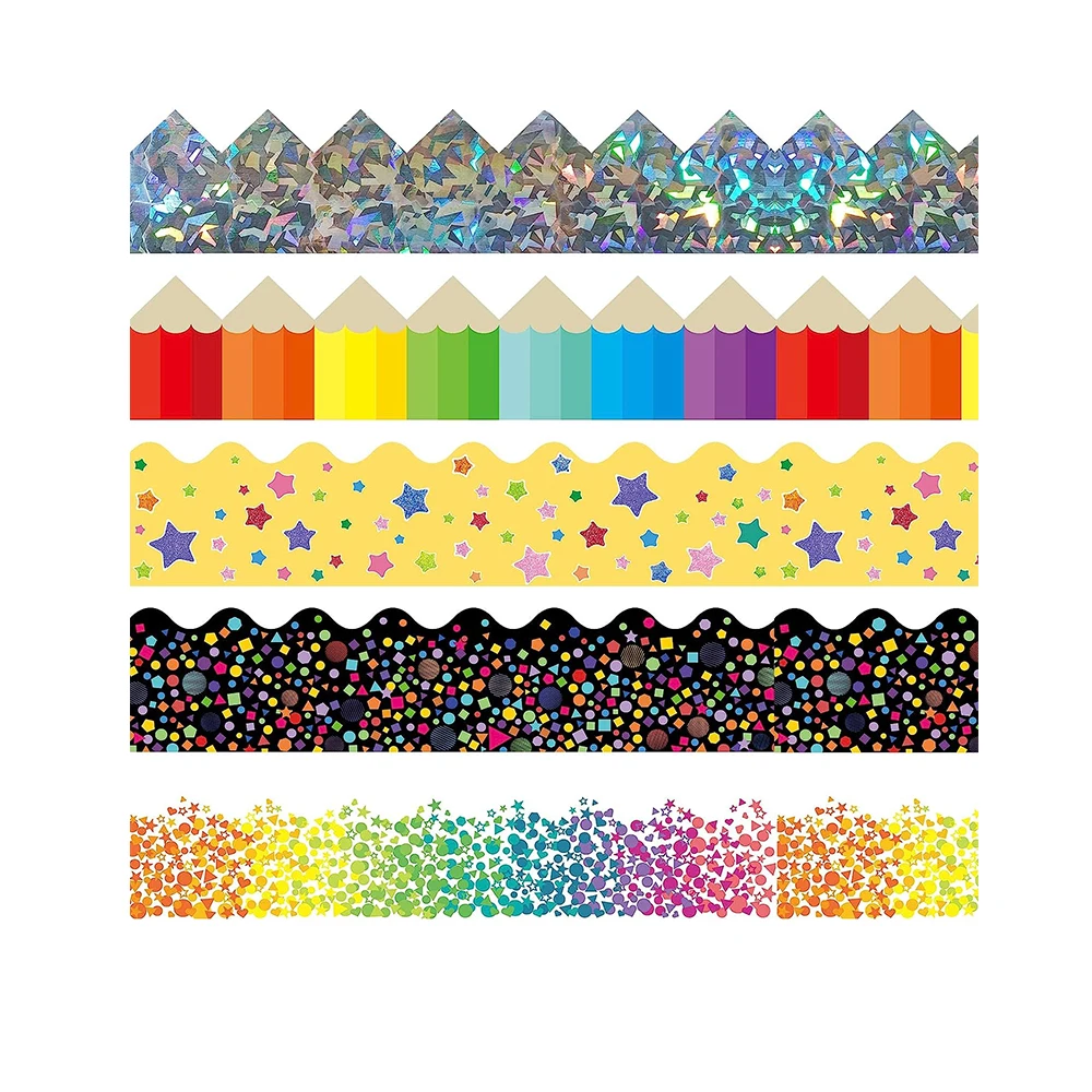 Wholesale Custom  Bulletin Board Borders Rolls Christmas Classroom Decoration Blackboard Border Trim
