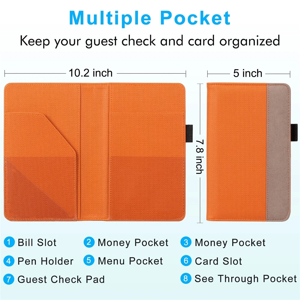 Manufactory Direct Bill Folder Hotels Restaurants Server Book And Waiter Waitress Organizer For Waitstaff Check Presenter