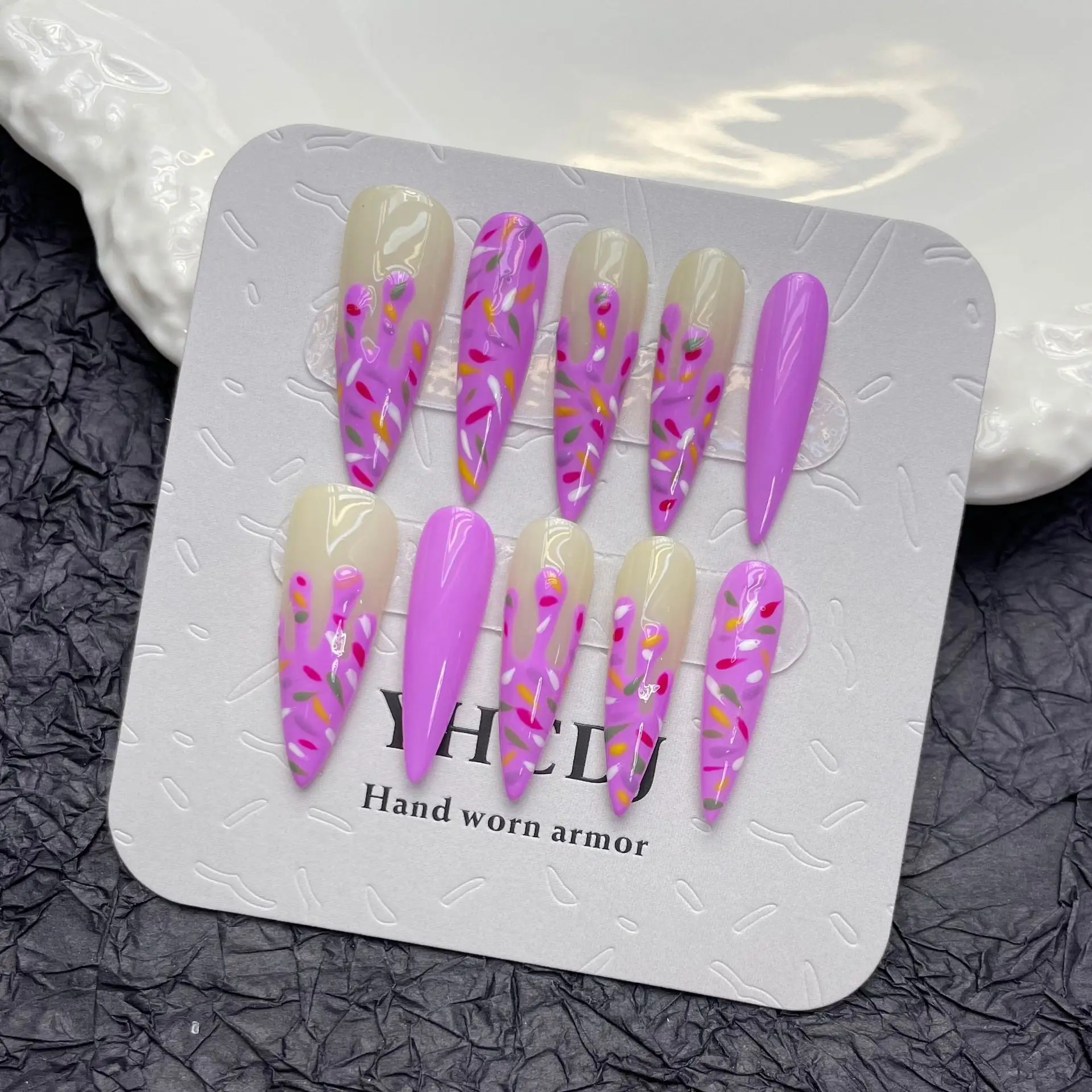 Manufacturer wholesale  Rhinestone luxury decorative 3D Press on Nails Artificial false nails art