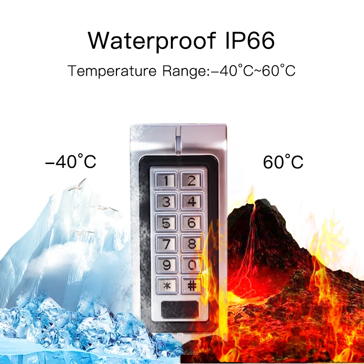  Новая металлическая клавиатура IP68 водонепроницаемая система контроля доступа системы безопасности EM ID считыватель карт автономная дверь RFID