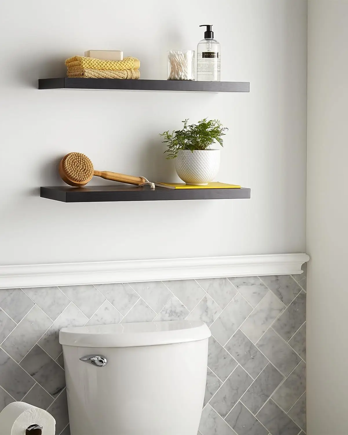 Floating Shelves, Wall Mounted Rustic Wood Shelves for Bathroom, Bedroom, Living Room
