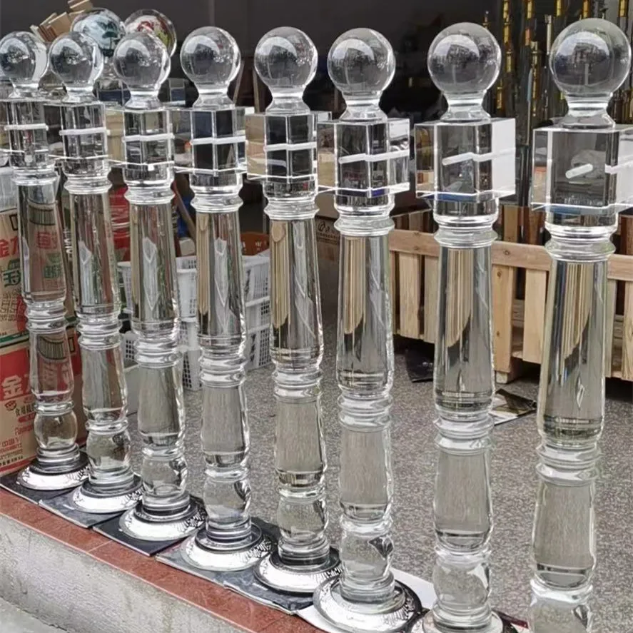 Hot sales Luxury High Clear Acrylic Crystal balustrade for stair handrail