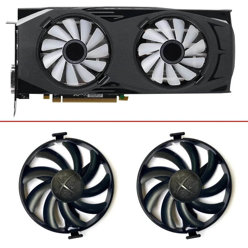 Новый FDC10U12S9-C вентилятор-кулер RX580 для XFX AMD Radeon RX 470 480 580 RX480 RX470 EDITION малиновый вентилятор