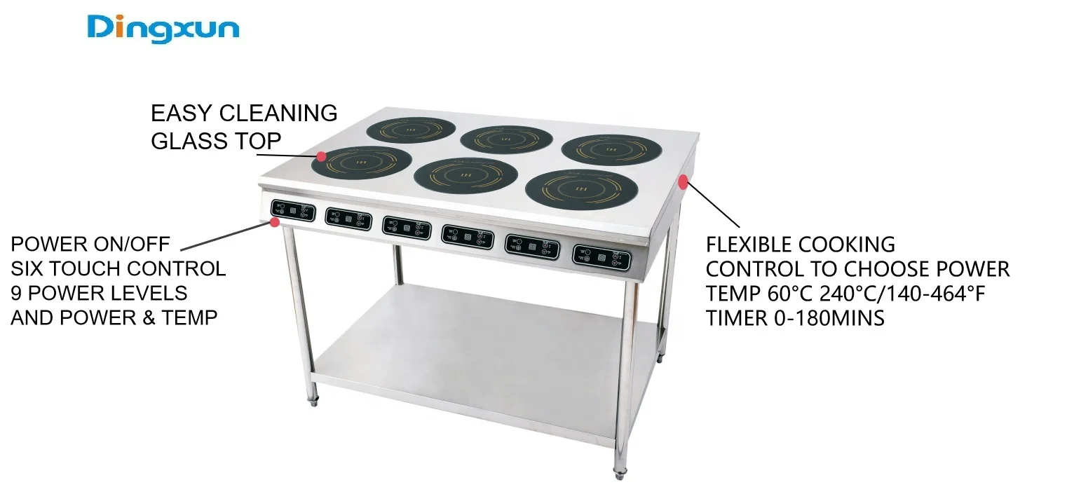 Commercial Induction Cooker With Cabinet Freestanding Hotel Kitchen Equipment Electric Induction Cooker