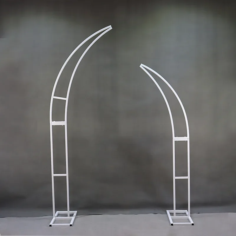 New Customization Wedding Props Arch Gate Horn Outdoor Lawn Wedding Flower Rack Curved Arch Stage Background Flower Arch
