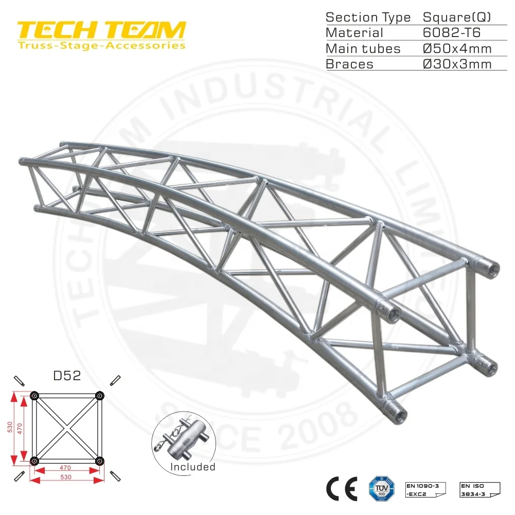 OEM Factory Price DJ Booth Concert Performance Used Truss System 530mm Truss Display