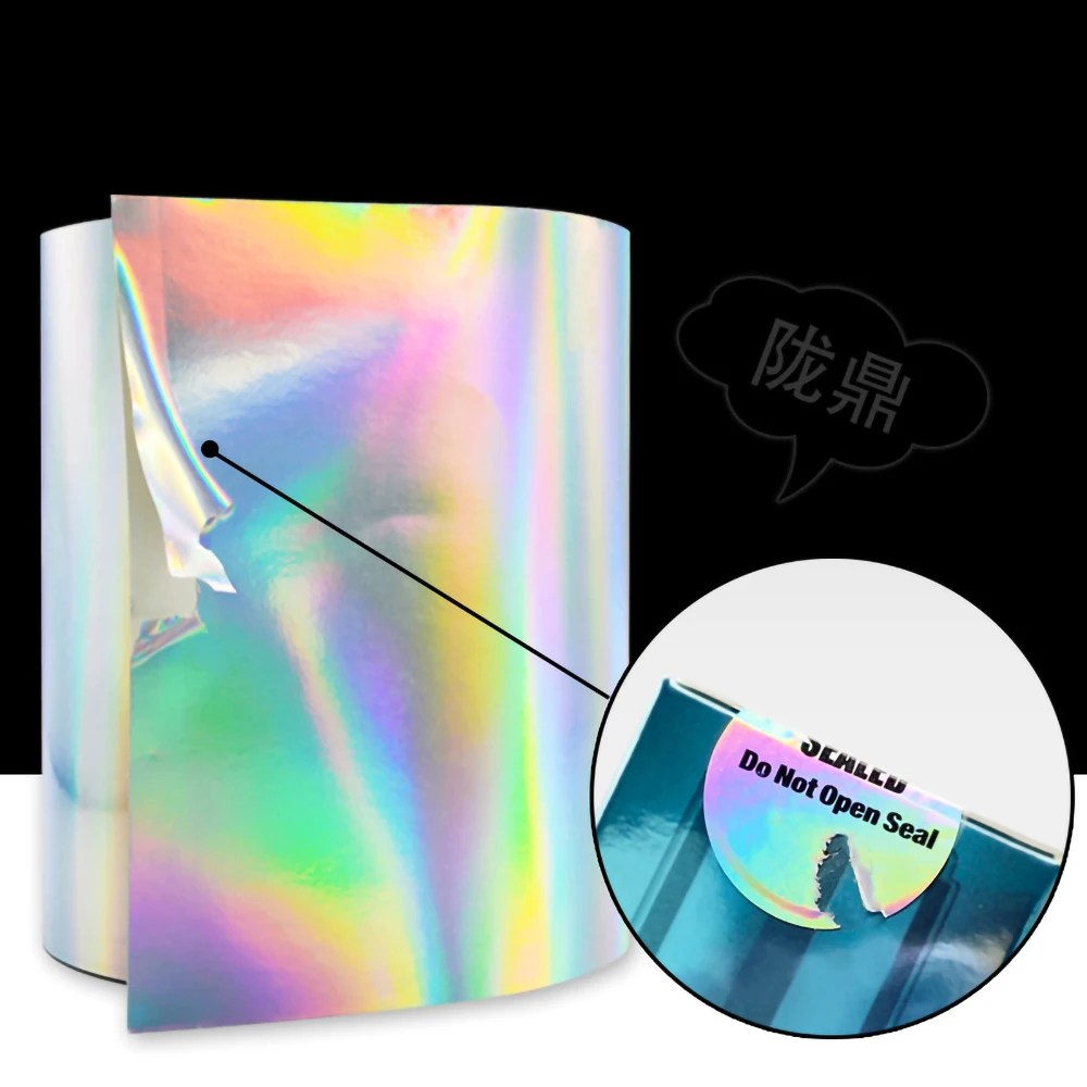 Hologram Destructible Vinyl A3 A4 Eggshell Sticker Paper, Custom Size Holographic Egg Shell Sticker