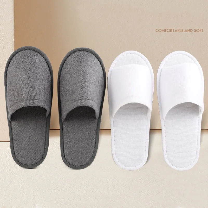 Custom Logo Low MOQ Hotel Slipper: Lightweight Foot Feel, Not Easy to Slip - For Hotel & Spa