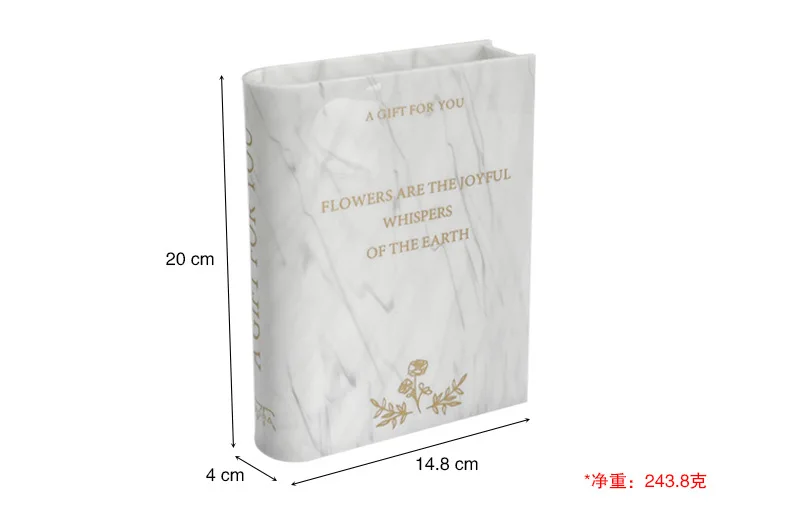 Customizable Home Decorative Clear Transparent Acrylic Book Flower Vase For Flower