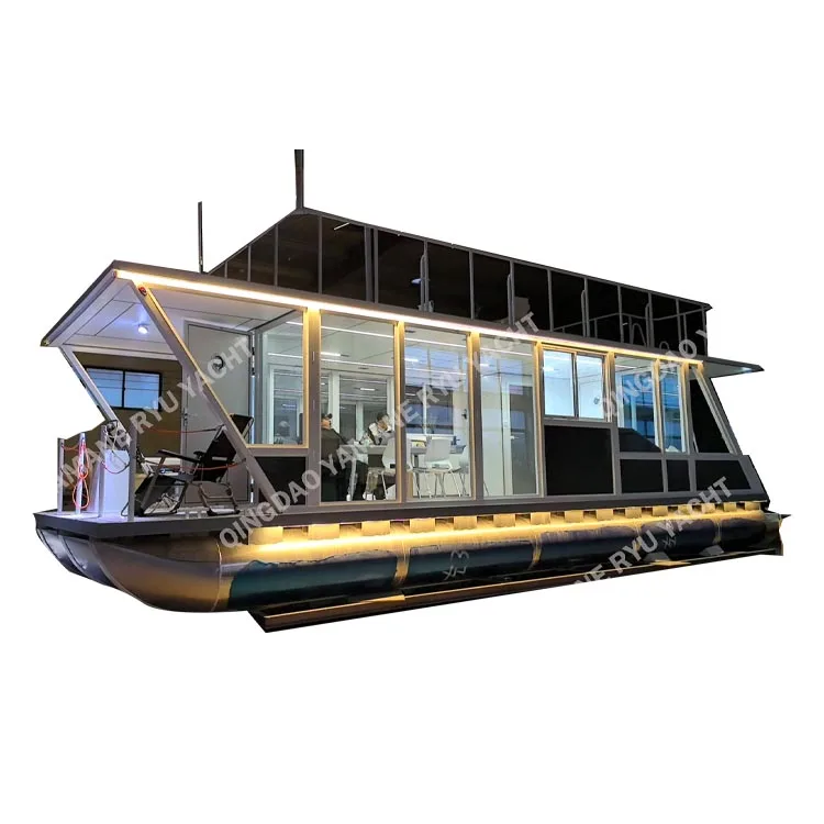 Hot Selling Outdoor Floating Modern Mobile Home Aluminum Modular Boat For Sale