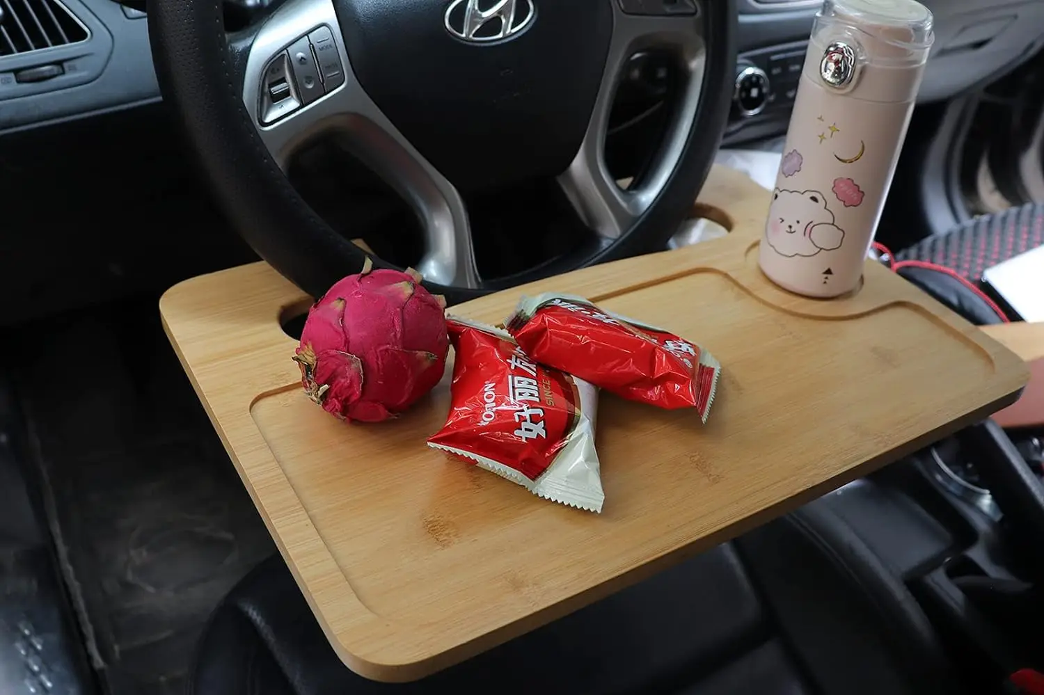 Wholesale Bamboo Car Steering Wheel Tray Car Table Double-Sided Steering Wheel Tray
