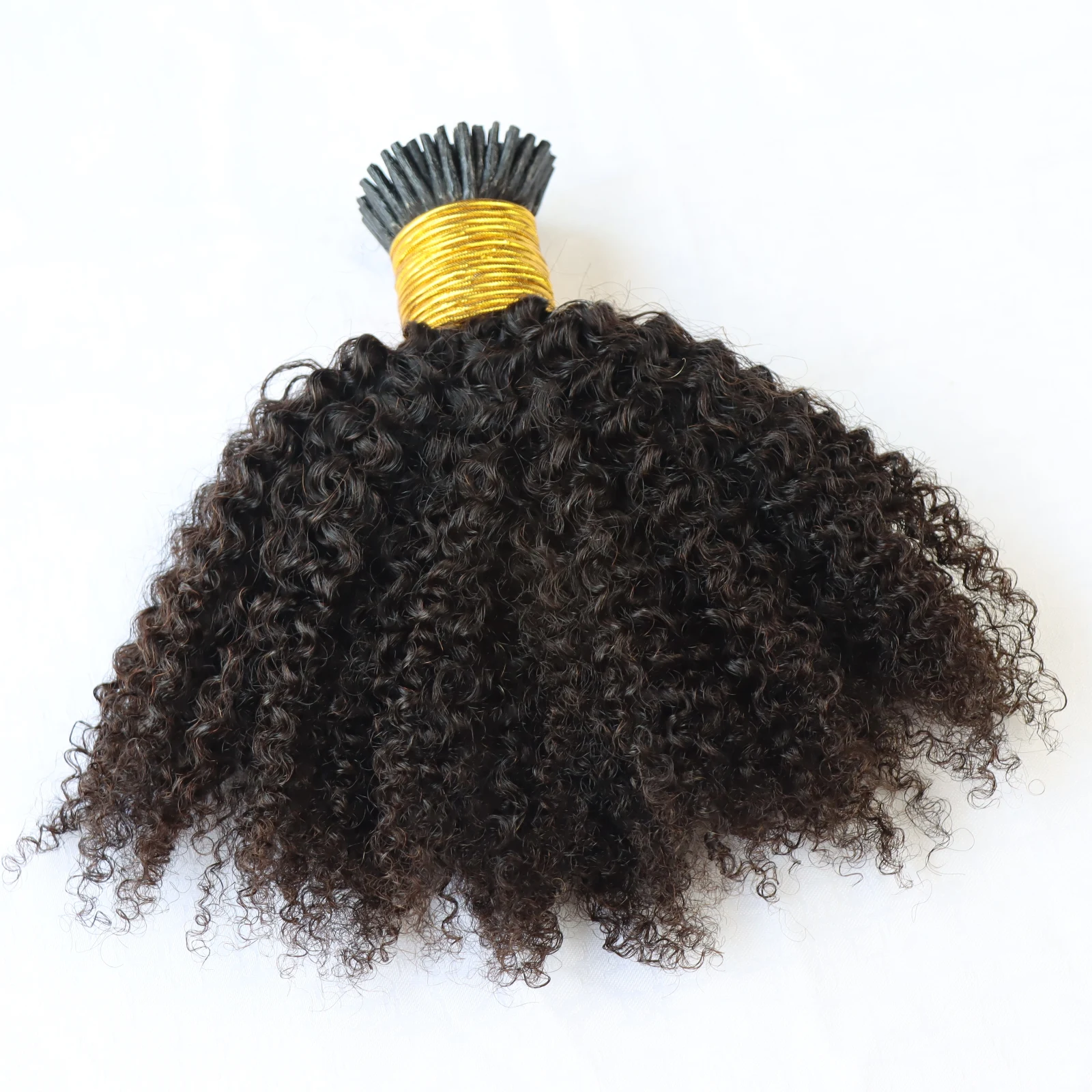 4c Afro Kinky Curly Human Hair I Tips Hair Extensions Microlinks Short Kinky Curly Human Hair Extensions Bundles For Women