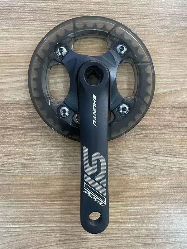 AMING Bicycle chain and crank Chain Wheel 32/34/36/38T MTB Road Bike Crankset 104BCD Chainring Round Bicycle Rotor Crankset
