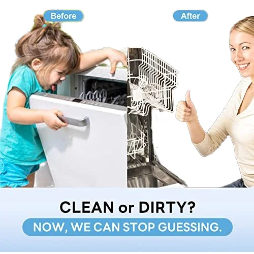 Custom Clean Dirty Dishwasher Magnet with Slide Indicator Non-Scratch Double Sided Stickers for Kitchen