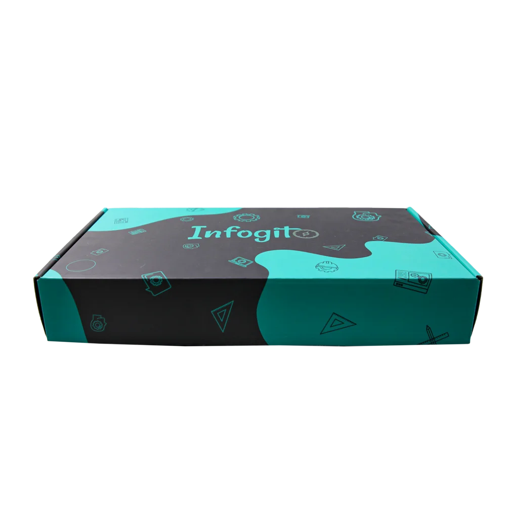 Colorful Mug Cup Set Gift Boxes Suitcase Corrugated Folding Cosmetic Paper Custom Mailer Box