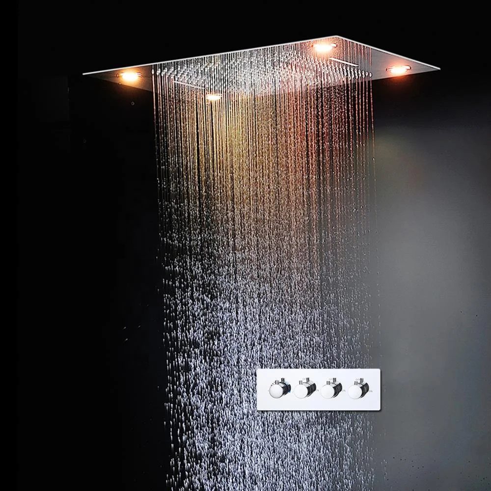 LED Fixed shower heads Ceiling overhead rain shower