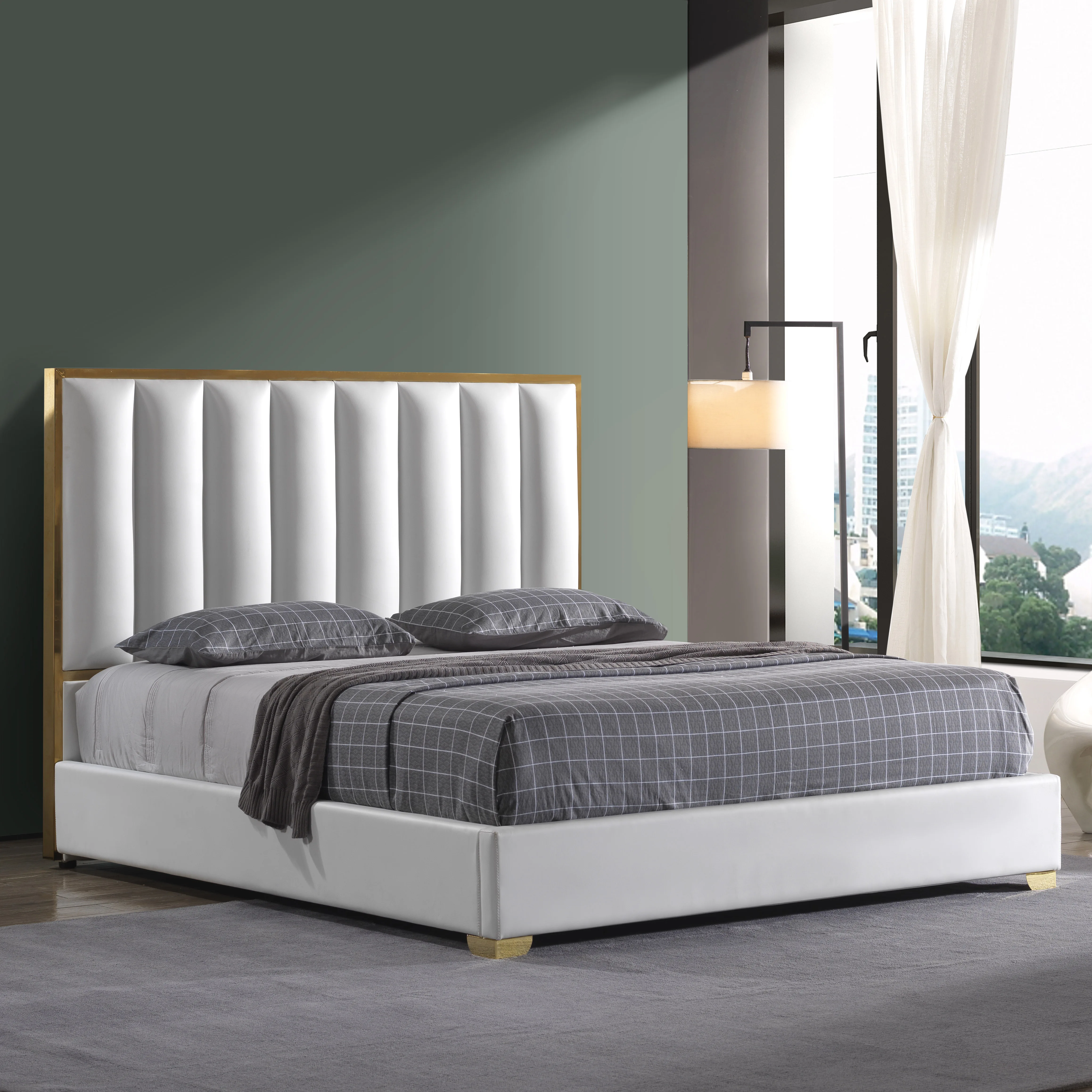 professional manufacturer luxury bed modern design factory wholesale comfort wooden frame bedroom set soft bed