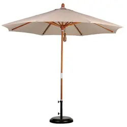 Wholesale Promotional Outdoor Wooden Market Beach Sun Umbrella Standard Size Wind Proof Cheap Mini Frame Advertising For Sale