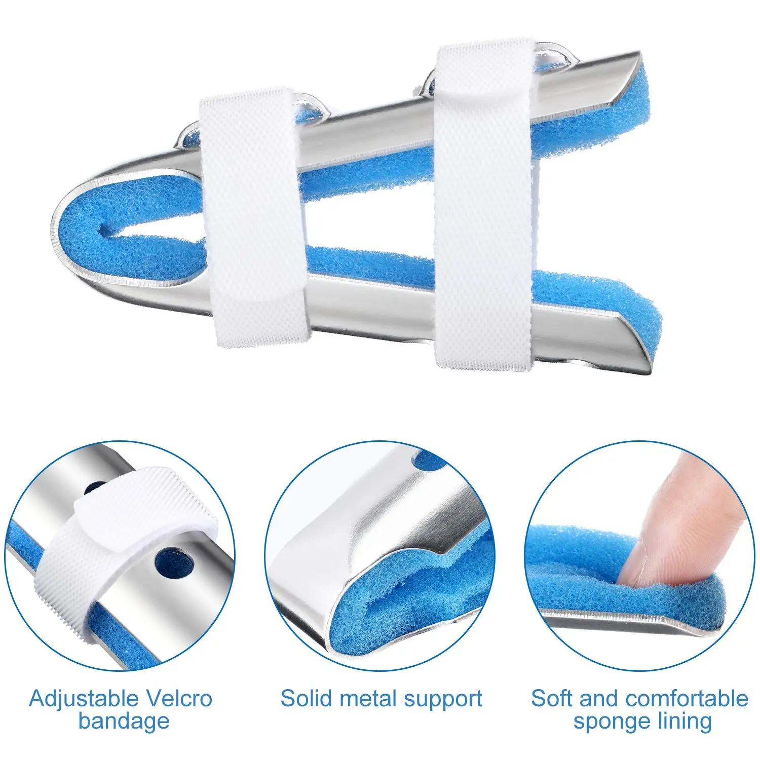 Aluminium finger orthosis corrector recovery medical finger splint for orthopedic finger splint