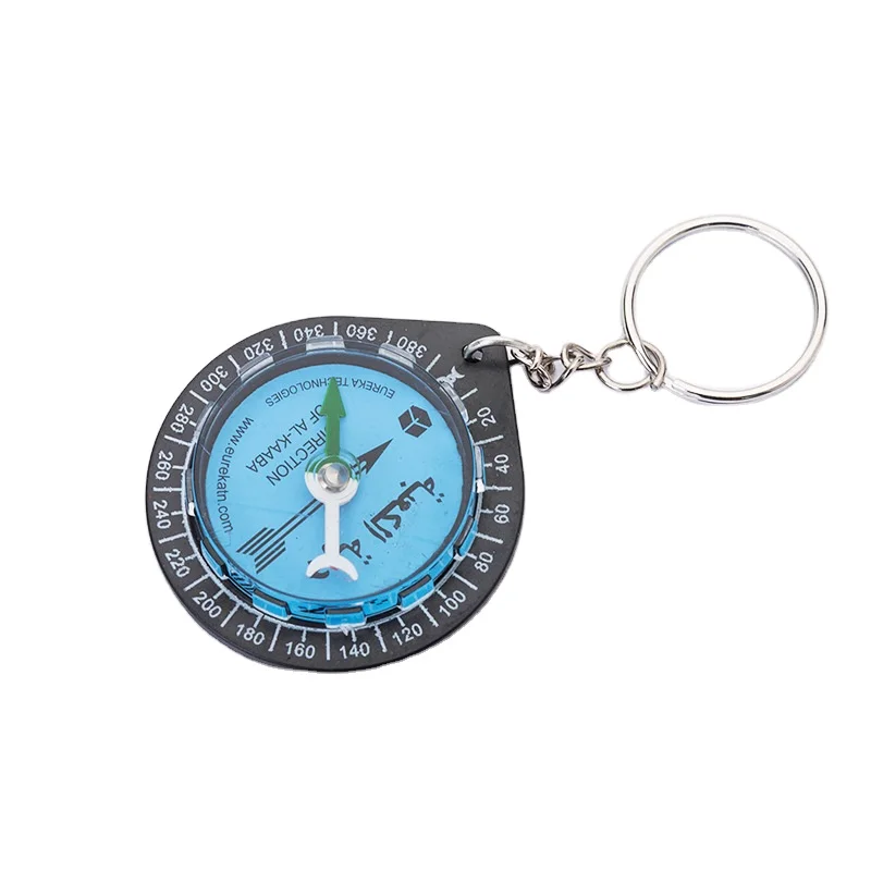 Customized Logo Plastic 35mm Islam Muslim Compass with Keychain Qibla Finder Compass for Pray