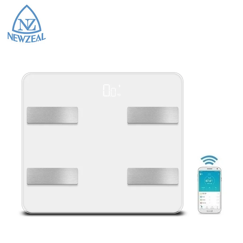 Умные весы для ванной, безмен для взвешивания с синими зубьями, светодиодный дисплей, Беспроводные цифровые весы с синими зубьями для ванной комнаты